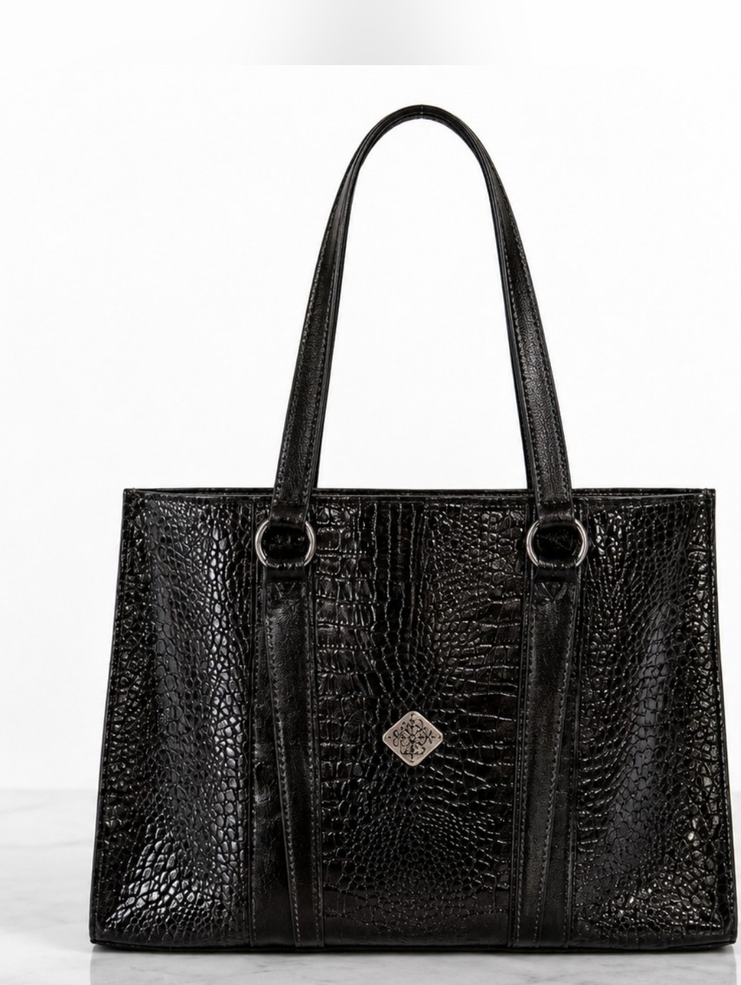 Coldwater Creek Juliana Croc Tote. Euc
